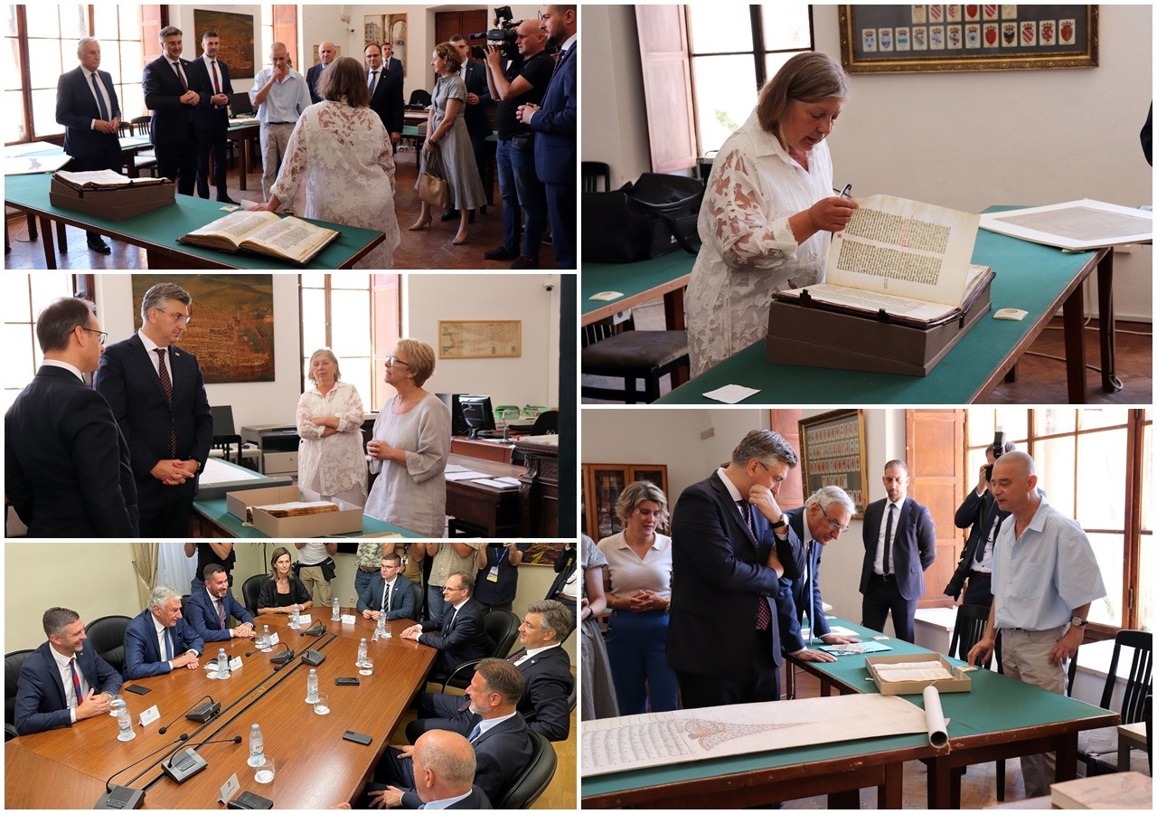 750 GODINA STATUTA Predsjednik Vlade RH Andrej Plenković posjetio Državni arhiv u Dubrovniku
